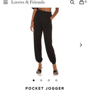 Lovers + Friends POCKET JOGGER in black XS with pocket and elastic band